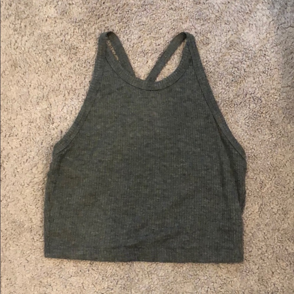 Grey crop tank